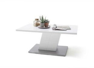 Table basse laquée blanc brillant