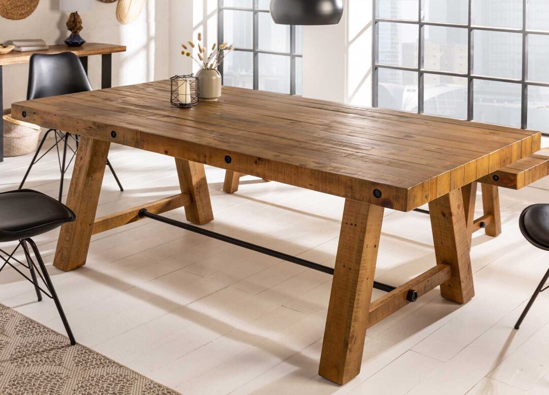Table repas 200cm en bois de pin massif