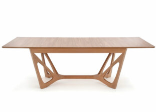 Table de salle à manger en bois plaqué de noyer