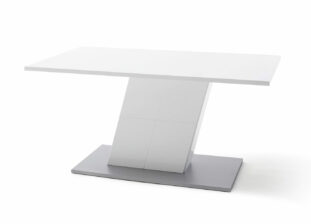 Table à manger design laquée blanc