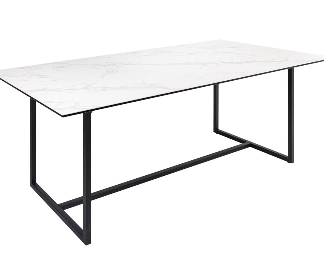 table de repas moderne et design effet marbre