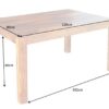 Dimensions de la table de repas en bois de sesham