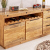buffet avec range bouteille en bois massif de pin
