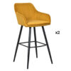 tabouret de bar jaune moutarde