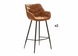 chaise haute de bar marron vintage