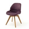chaise tissu violet - Merlot