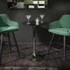 chaises de bar vintage en velours avec accoudoirs