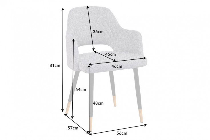 dimensions détaillées de la chaise