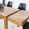 table de repas en bois massif extensible avec allonge