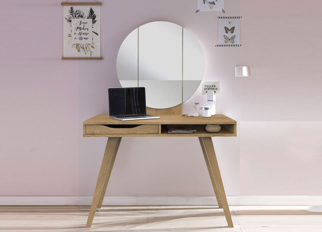 console avec miroir moderne