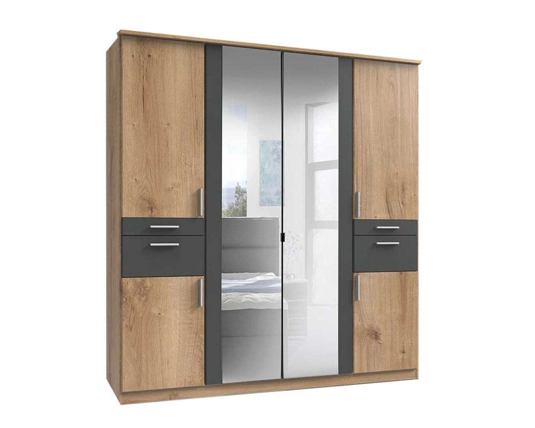 Armoire dressing et lingère pas cher avec tiroir et miroir