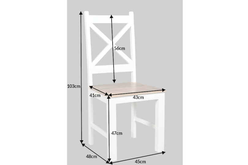dimensions de la chaise de salle à manger