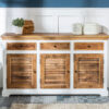 meuble buffet shabby chic bois de manguier et blanc