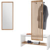 meuble entrée blanc et bois