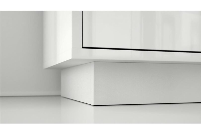 meuble tv blanc brillant pied
