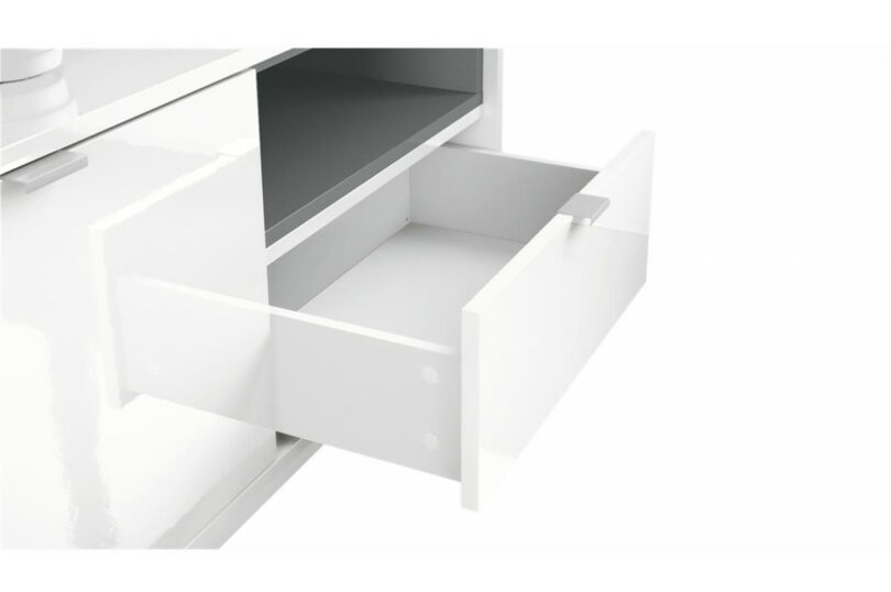 meuble tv blanc brillant tiroir