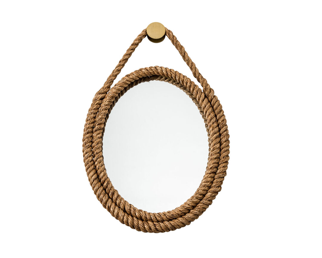 miroir avec corde style marin