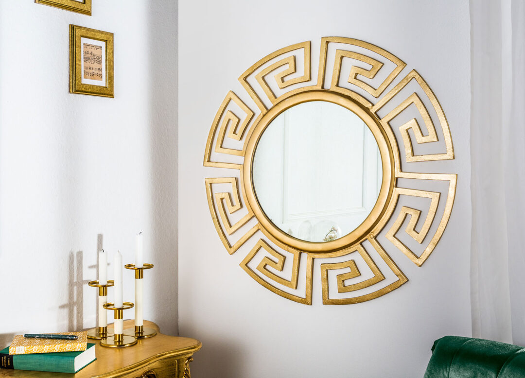 grand miroir doré glamour