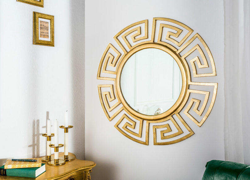 miroir doré glamour