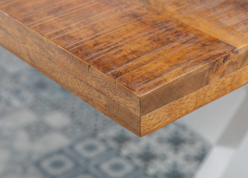 plateau en bois massif de manguier shabby chic