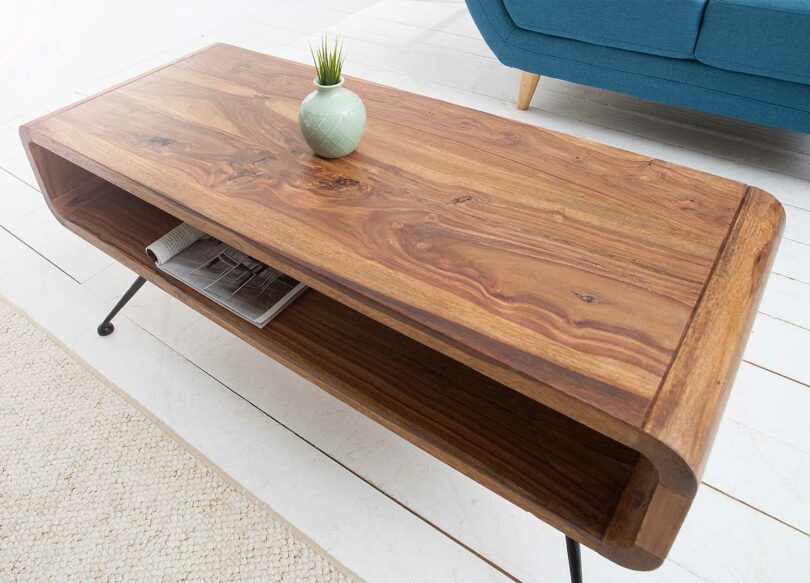 table basse pas cher en bois massif