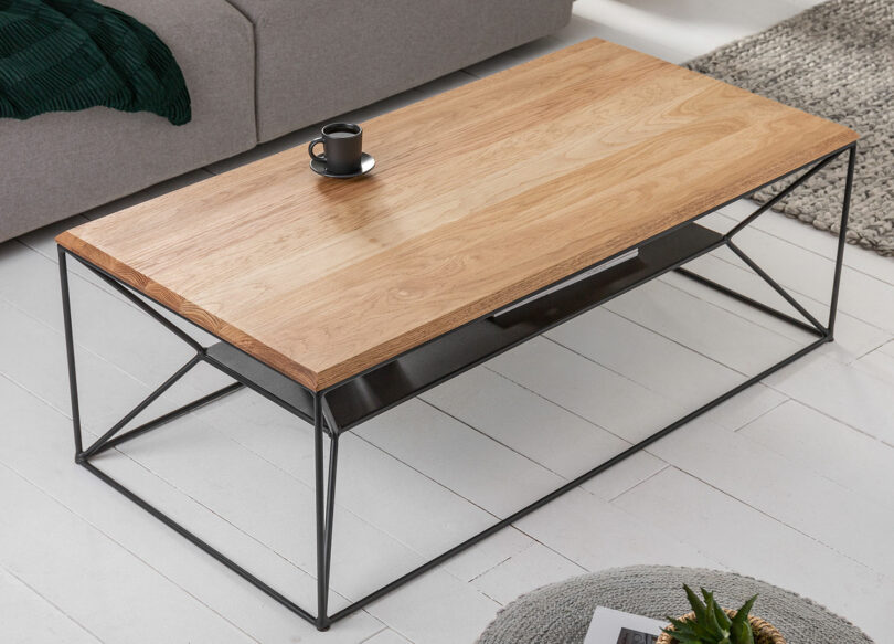 tablebassecmenboismoderneetpiétementnoir