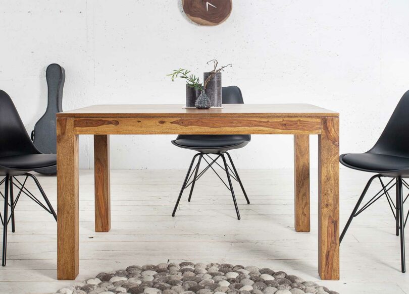 table de repas rectangulaire en bois massif sesham