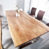 Table repas en bois massif d'Acacia naturelle