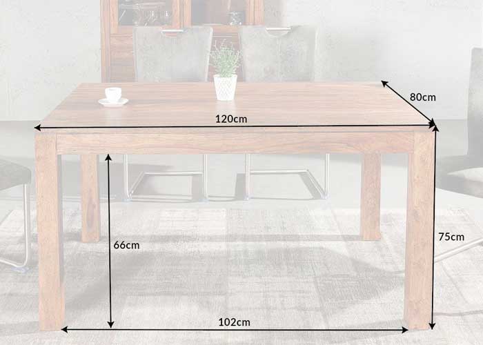 zoom sur les dimensions de la table