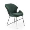 Chaise en velours vert