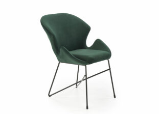 Chaise en velours vert