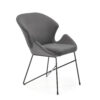 Chaise en velours gris - Gris