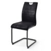 Chaise moderne en tissu noir - Noir