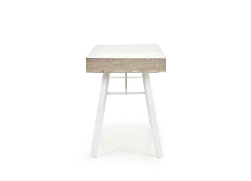 détail bureau moderne blanc et bois