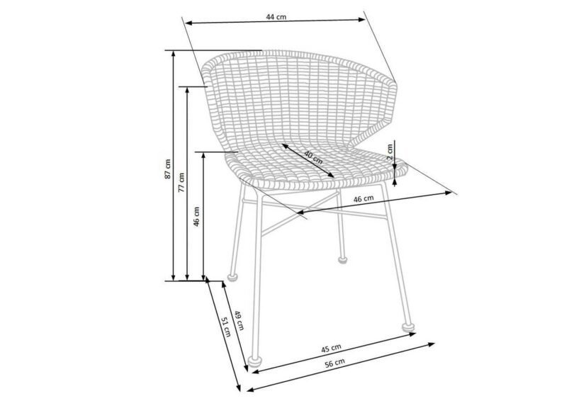 Dimensions de la chaise de séjour