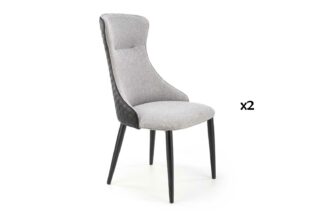 Chaises de séjour en tissu et simili cuir design