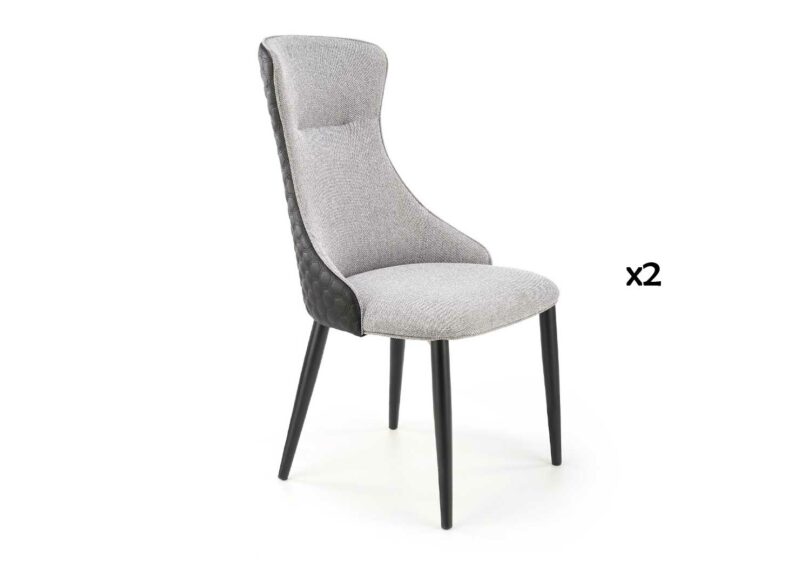 Chaises de séjour en tissu et simili cuir design