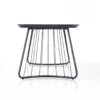 Pieds de table incurvé en métal noir