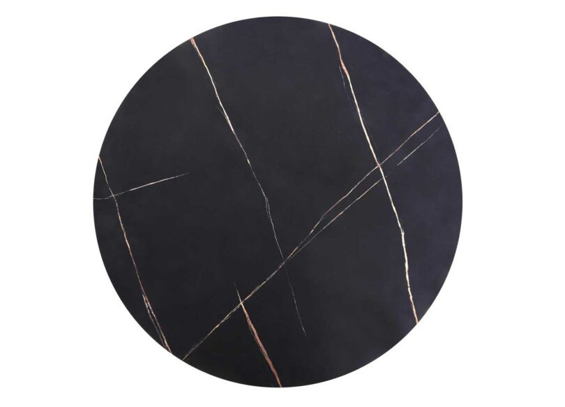 Plateau de table basse noir effet marbre