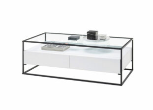 Table basse laquée blanc