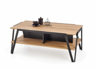 Table de salon en bois et métal