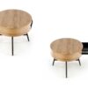 Table basse ovale moderne bois et métal