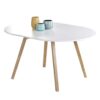 Table de repas blanche extensible