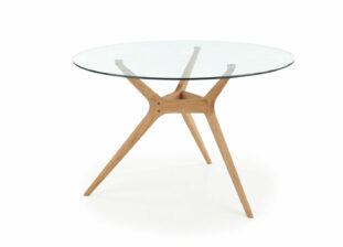 Table de séjour ronde en verre