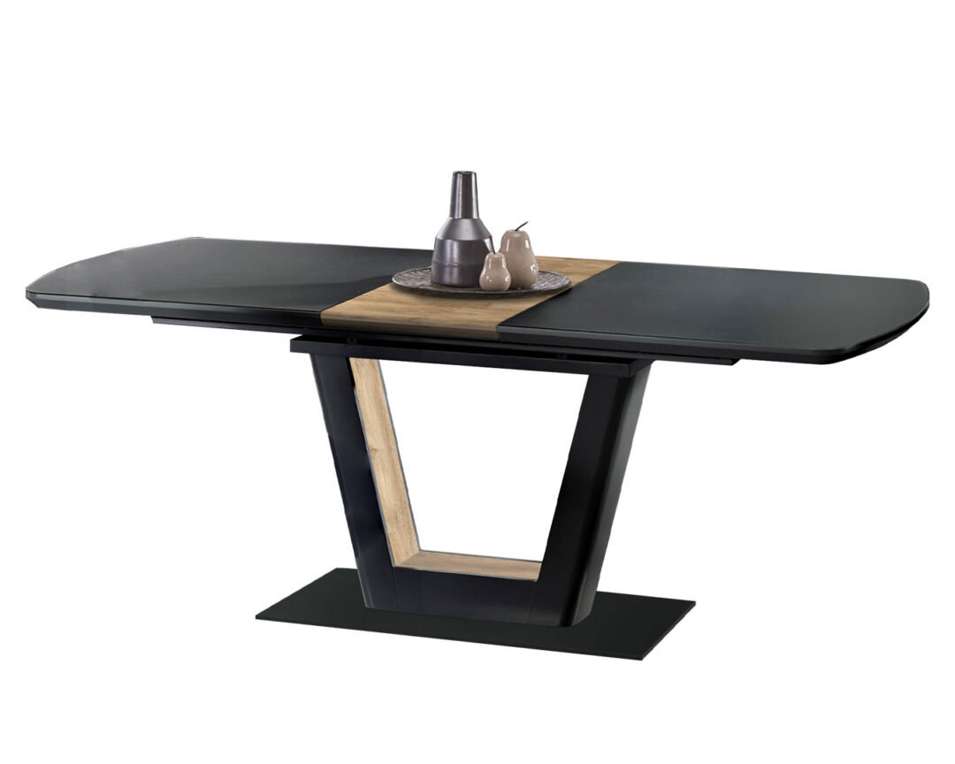Table de repas en bois et noire