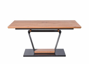 Table de repas en bois et métal noir industriel