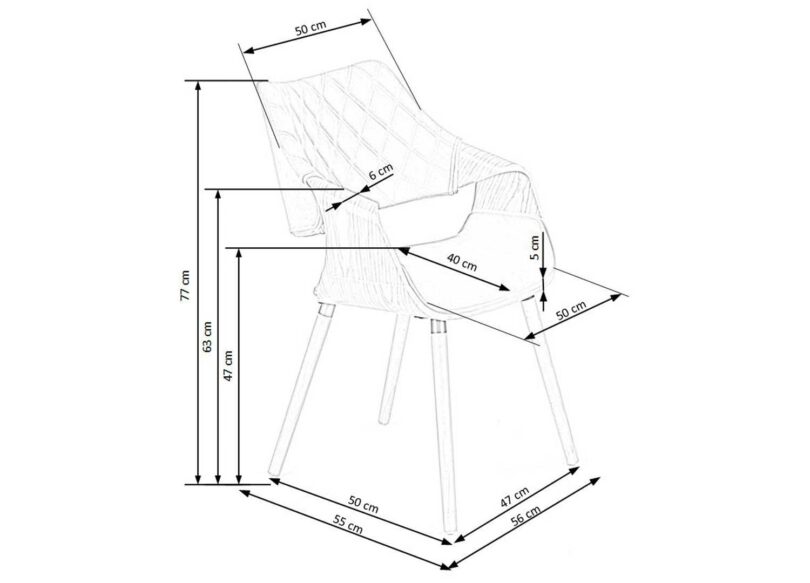 Dimensions de la chaise