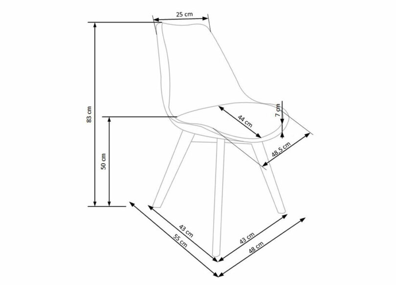 Dimensions de la chaise