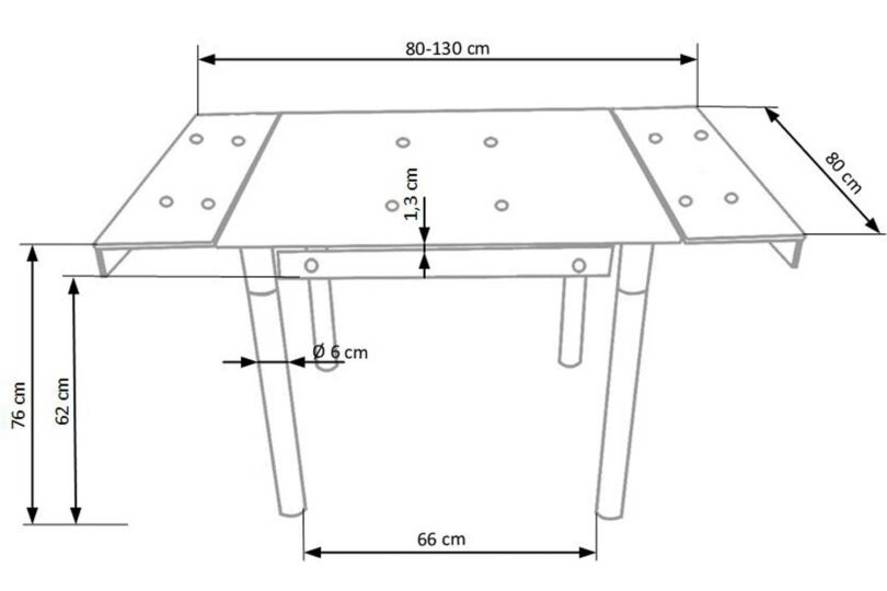Dimensions de la table de repas