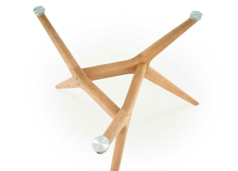 Vu de haut de la table en verre
